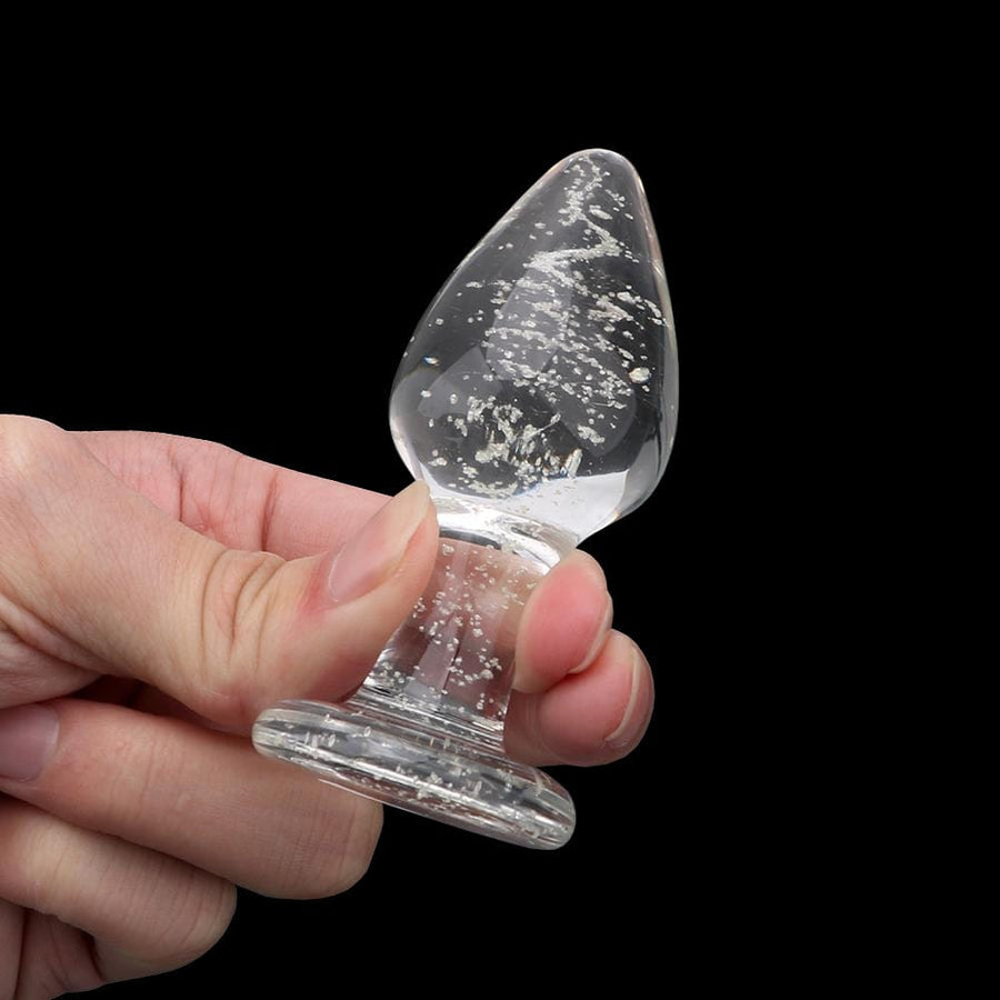 Glow in the Dark Glass Butt Plug 3 Piece Set BDSM, gallery view 5