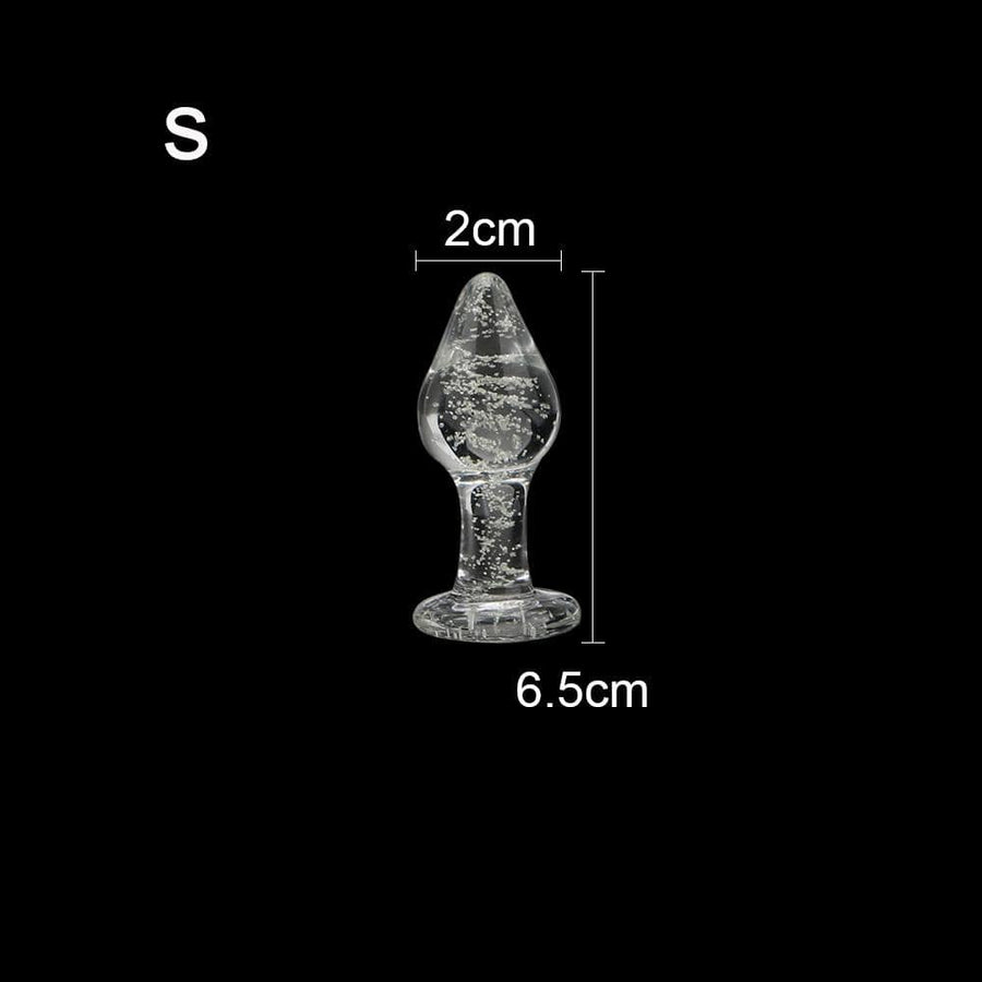 Glow in the Dark Glass Butt Plug 3 Piece Set BDSM, gallery view 6