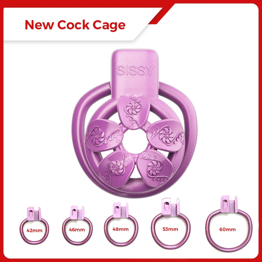 Spice Petal Purple Chastity Cage product view