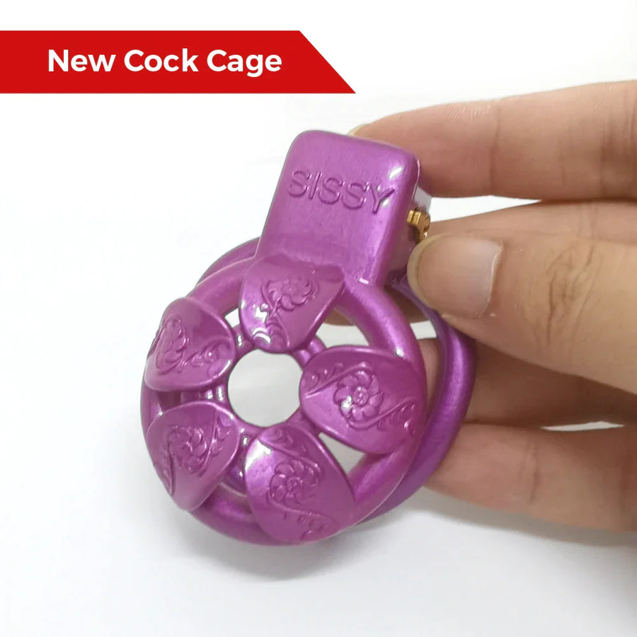 Spice Petal Purple Chastity Cage, gallery view 2