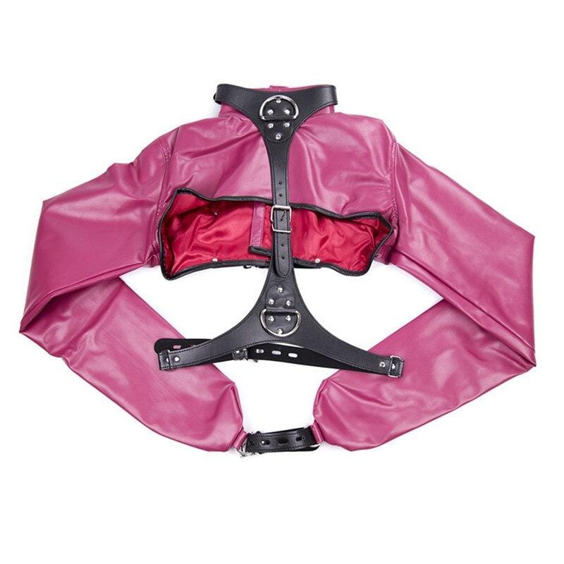 Bondage Jacket Leather Wrap Restraint BDSM, gallery view 5