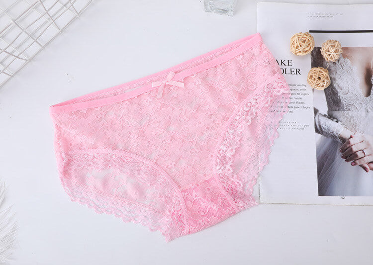 Bow Tie And Empty Lace Medium Waist Briefs product view