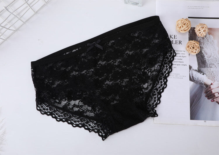Bow Tie And Empty Lace Medium Waist Briefs, gallery view 2