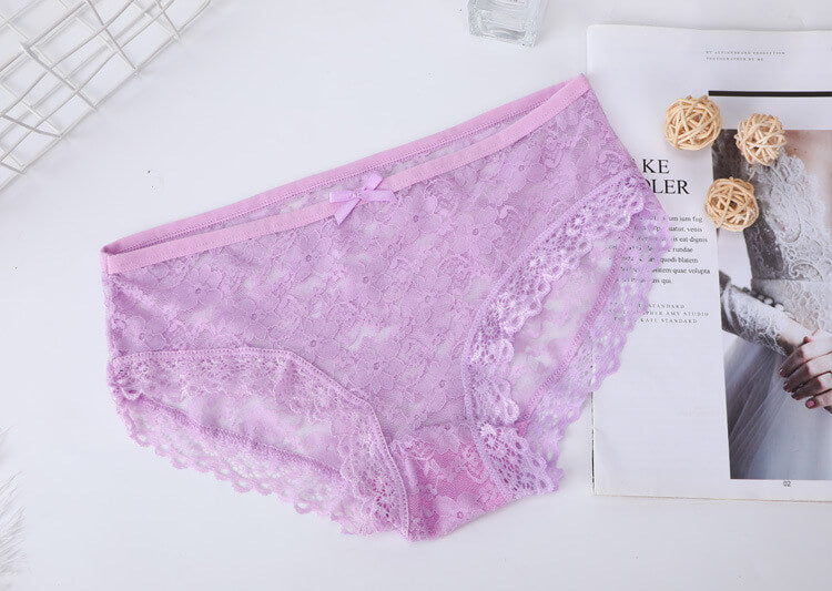 Bow Tie And Empty Lace Medium Waist Briefs, gallery view 4