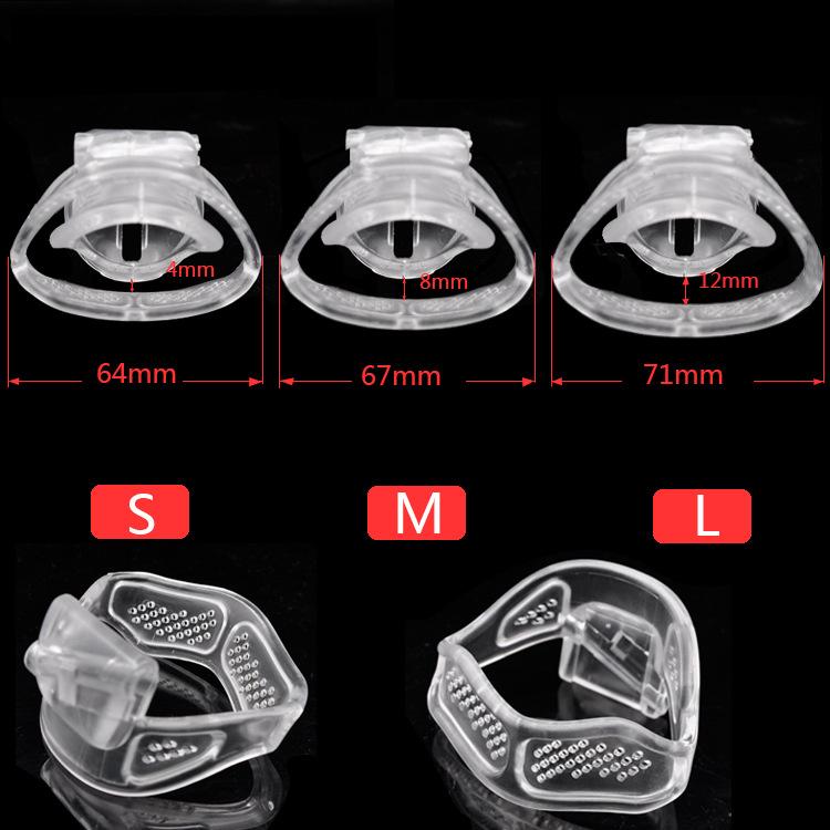Camila Chastity Device 3.82 inches long with All 3 Rings size guide, gallery view 10