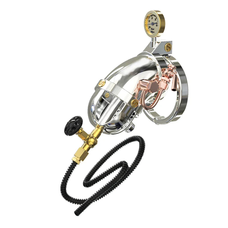 NEW SteamPunk 316 Stainless Steel Chastity Device product view