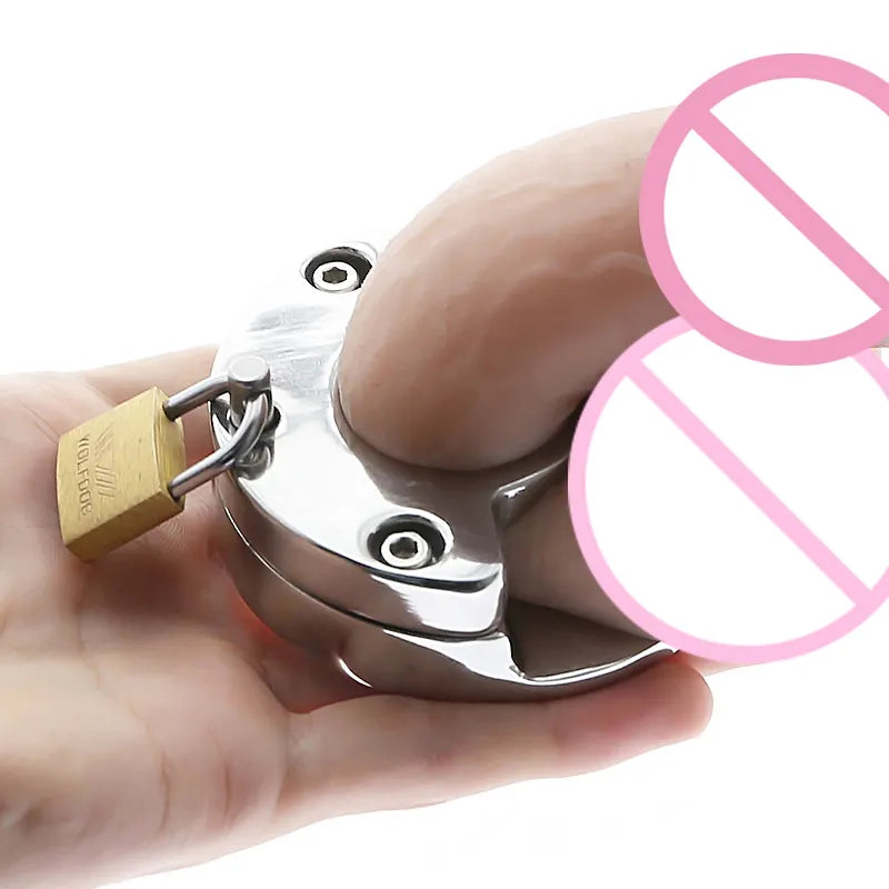CHASTITY TRAINING DEVICE LOCKABLE HEAVY COCK RING, gallery view 2