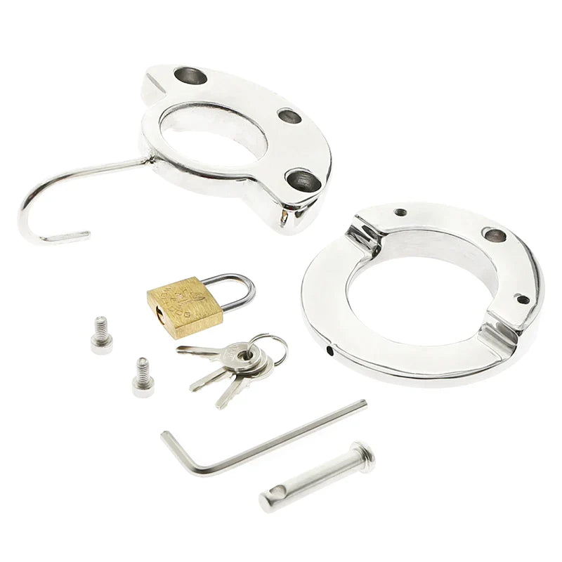CHASTITY TRAINING DEVICE LOCKABLE HEAVY COCK RING, gallery view 3