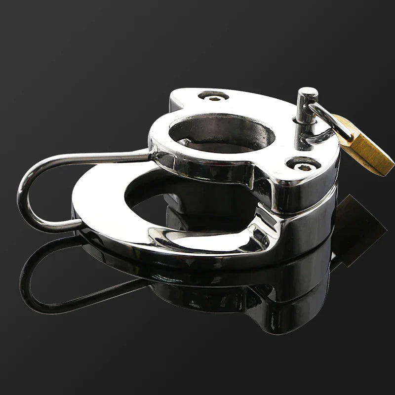 CHASTITY TRAINING DEVICE LOCKABLE HEAVY COCK RING, gallery view 4