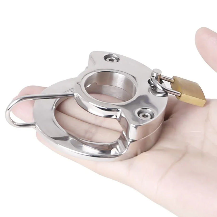 CHASTITY TRAINING DEVICE LOCKABLE HEAVY COCK RING, gallery view 6
