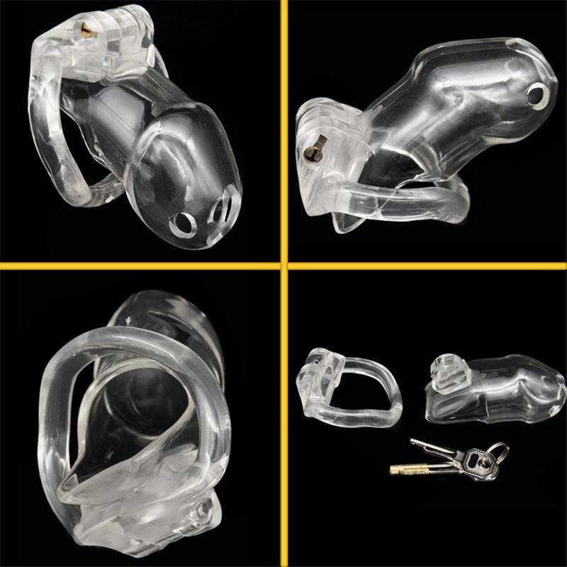 Mary Plastic Chastity Cage 1.89 inches and 2.36 inches long, gallery view 3