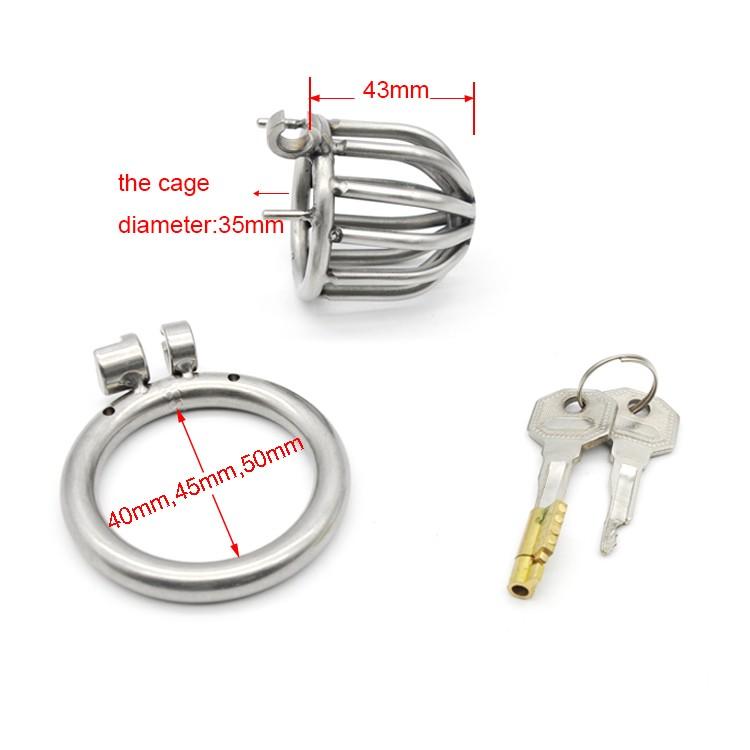 Melody SMALL METAL CHASTITY CAGE 1.7 Inches Long, gallery view 6