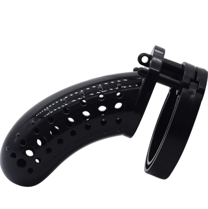 Plastic Chastity Cage 4.5 Inches Long (All 5 Rings Included), gallery view 6