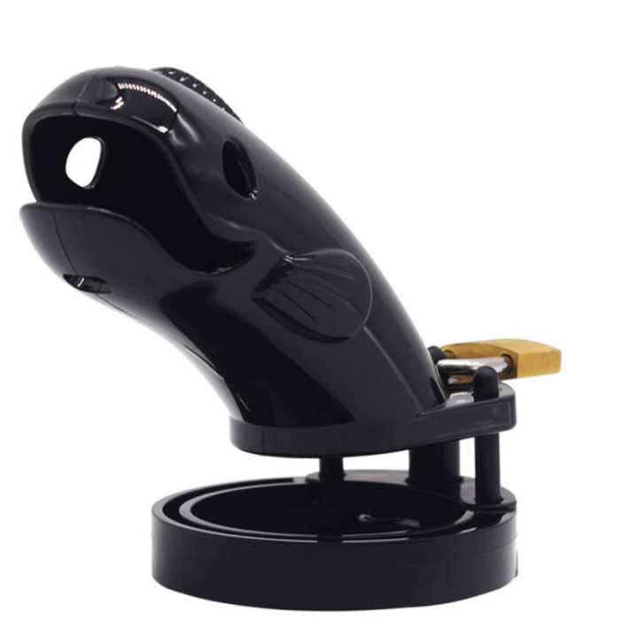 Plastic Cetacean Chastity Cage 4.56 Inches Long (All 5 Rings Included), gallery view 2