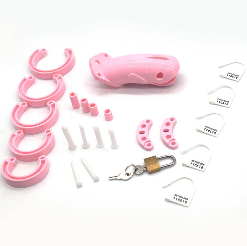 Plastic Cetacean Chastity Cage 4.56 Inches Long (All 5 Rings Included), gallery view 6