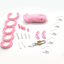 Load image into Gallery viewer, Plastic Cetacean Chastity Cage 3.22 Inches Long (All 5 Rings Included)
