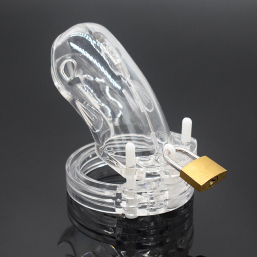 Plastic Cetacean Chastity Cage 3.22 Inches Long (All 5 Rings Included), gallery view 3