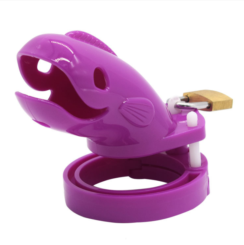Plastic Cetacean Chastity Cage 3.22 Inches Long (All 5 Rings Included), gallery view 5