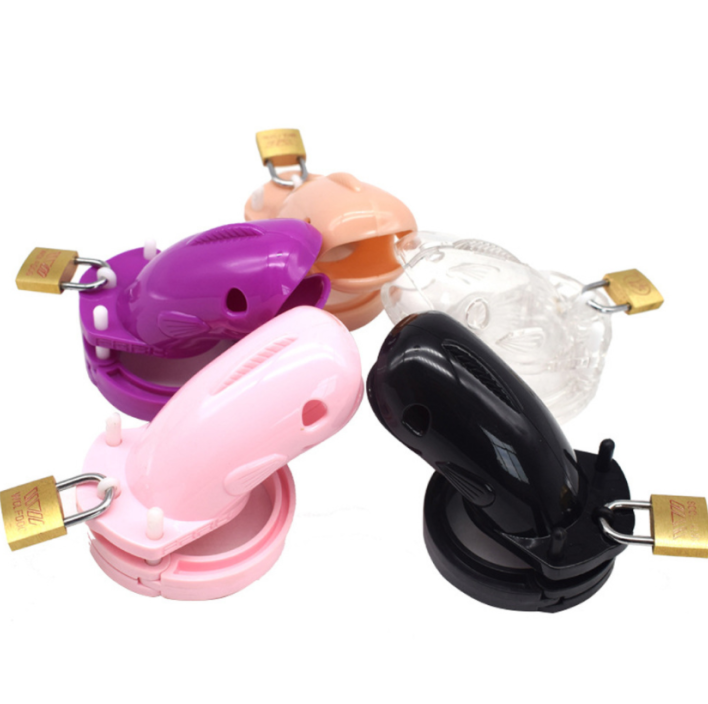 Plastic Cetacean Chastity Cage 3.22 Inches Long (All 5 Rings Included) product view