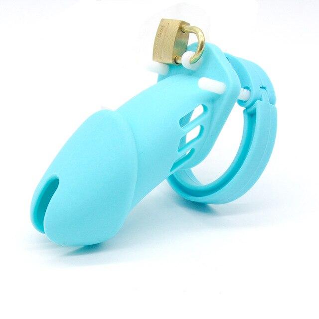 Alexandra Silicone Male Chastity Device 2.76 inches and 3.74 inches long, gallery view 11