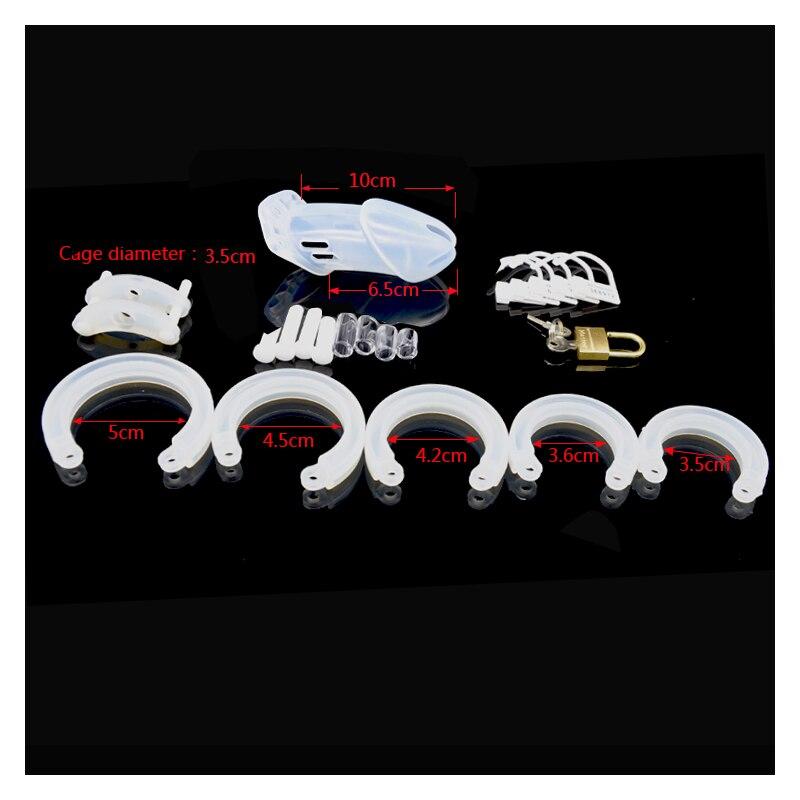 Alexandra Silicone Male Chastity Device 2.76 inches and 3.74 inches long, gallery view 13