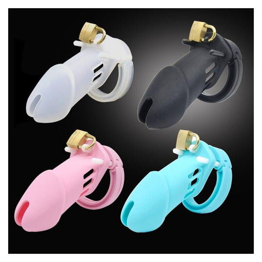 Alexandra Silicone Male Chastity Device 2.76 inches and 3.74 inches long product view