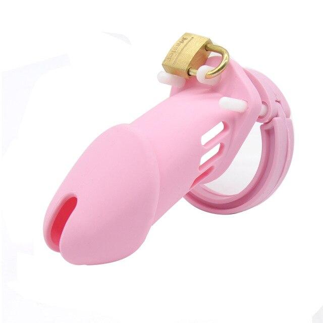 Alexandra Silicone Male Chastity Device 2.76 inches and 3.74 inches long, gallery view 8