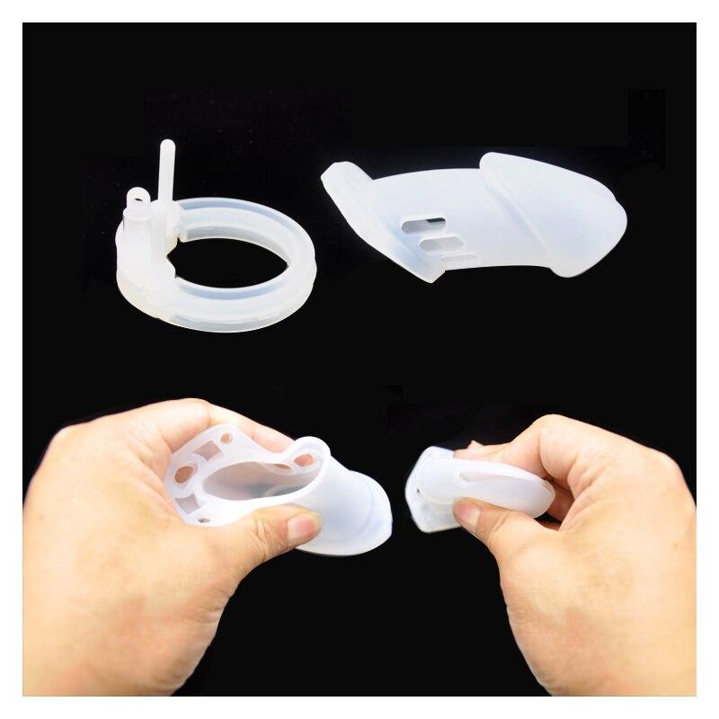 Alexandra Silicone Male Chastity Device 2.76 inches and 3.74 inches long, gallery view 14