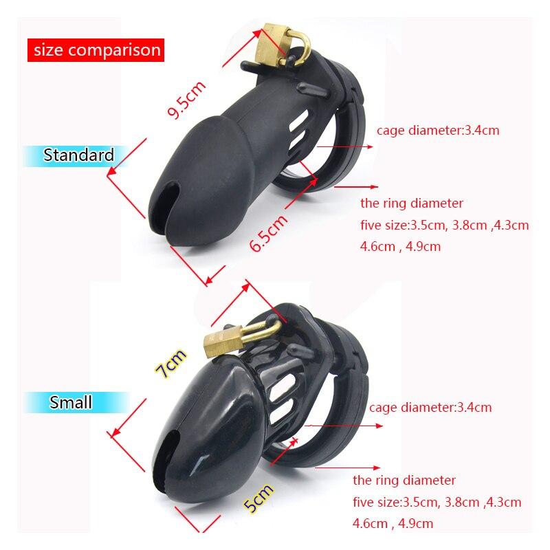 Alexandra Silicone Male Chastity Device 2.76 inches and 3.74 inches long, gallery view 15