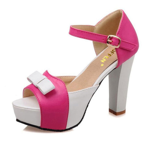 Cute Bowtie Open Toe Heels product view