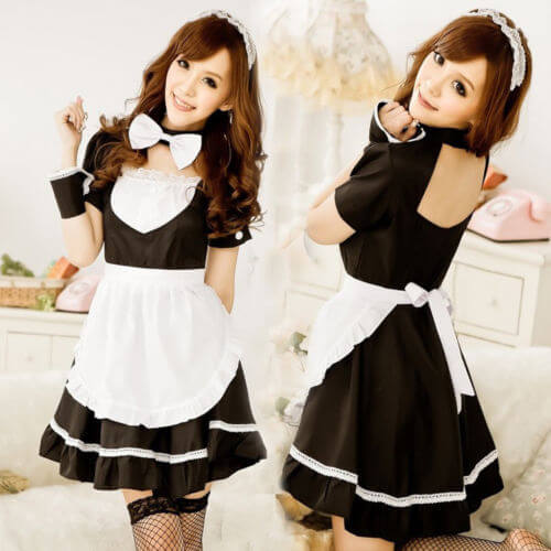New Sexy Lolita French Maid Cosplay Costume Dress, gallery view 4