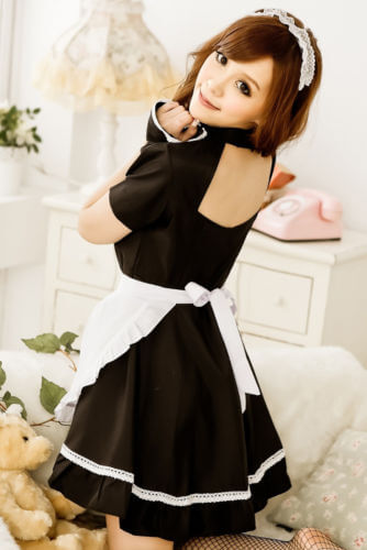 New Sexy Lolita French Maid Cosplay Costume Dress, gallery view 5