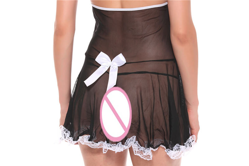 Lace Lolita Maid Style Sexy French Maid Uniform, gallery view 6
