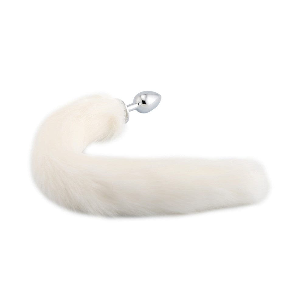 Majestic Arctic Fox Tail Butt Plug 17 Inches Long BDSM