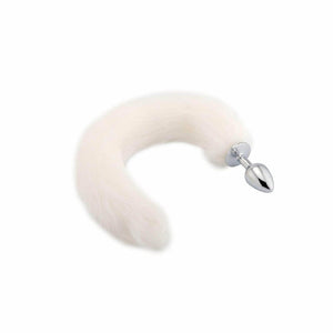 Majestic Arctic Fox Tail Butt Plug 17 Inches Long BDSM