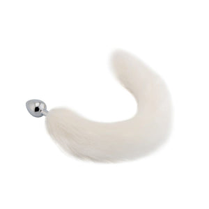 Majestic Arctic Fox Tail Butt Plug 17 Inches Long BDSM