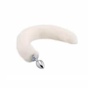 Majestic Arctic Fox Tail Butt Plug 17 Inches Long BDSM