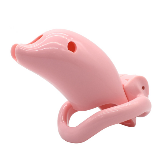 Dolphin Plastic Chastity Cage (All 4 Rings Included) product view