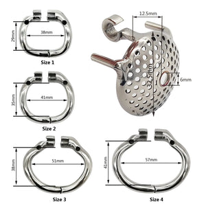 Dispositif de chasteté en nid d'abeille plat en acier inoxydable