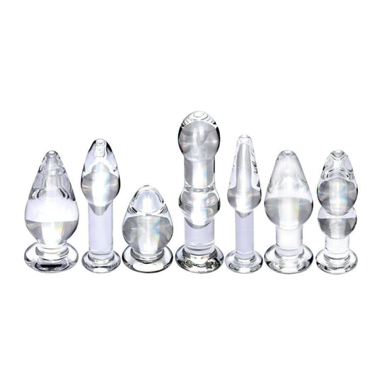 7 Styles Crystal Glass Stimulator Plug bdsm product view