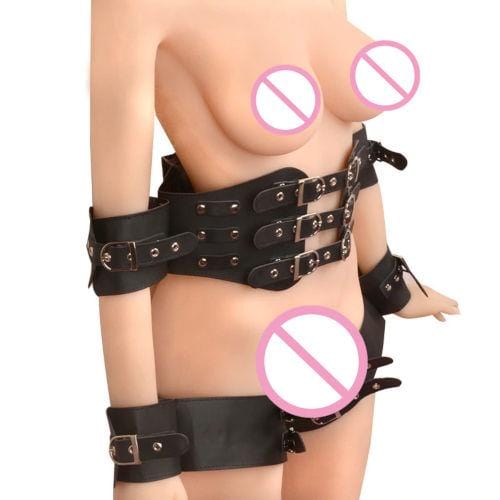 Gothic Belt-Type Thigh Restraints BDSM, gallery view 4