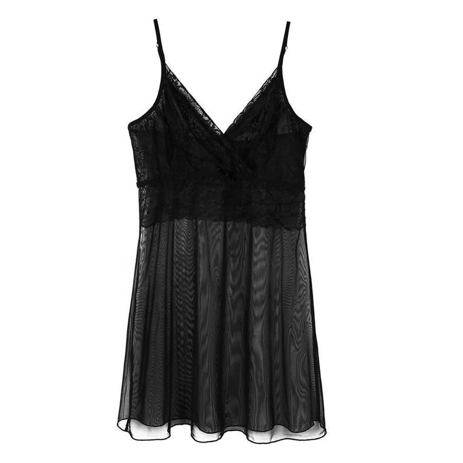 Lace & Mesh Teddy Lingerie Dress, gallery view 3