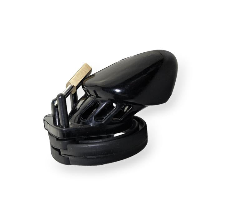 Alexandra Silicone Male Chastity Device 2.76 inches and 3.74 inches long, gallery view 4