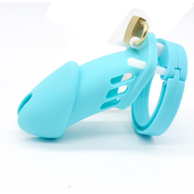 Alexandra Silicone Male Chastity Device 2.76 inches and 3.74 inches long, gallery view 7