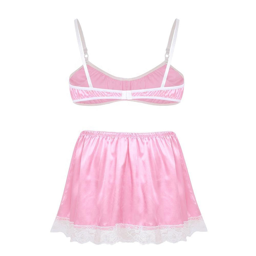 Satin & Lace Sissy Lingerie Set, gallery view 2