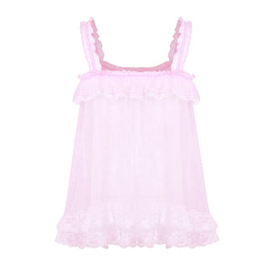 Robe Sissy en tulle et dentelle à volants 