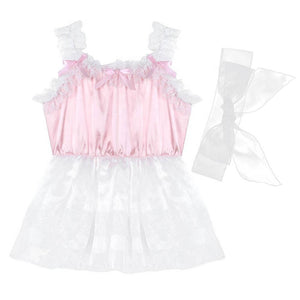 Frilly Satin & Tulle Sissy Dress