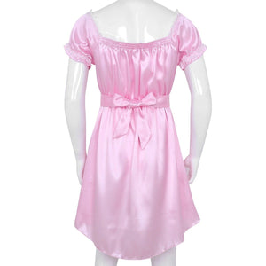 Kurzärmliges Sissy-Kleid aus Satin 