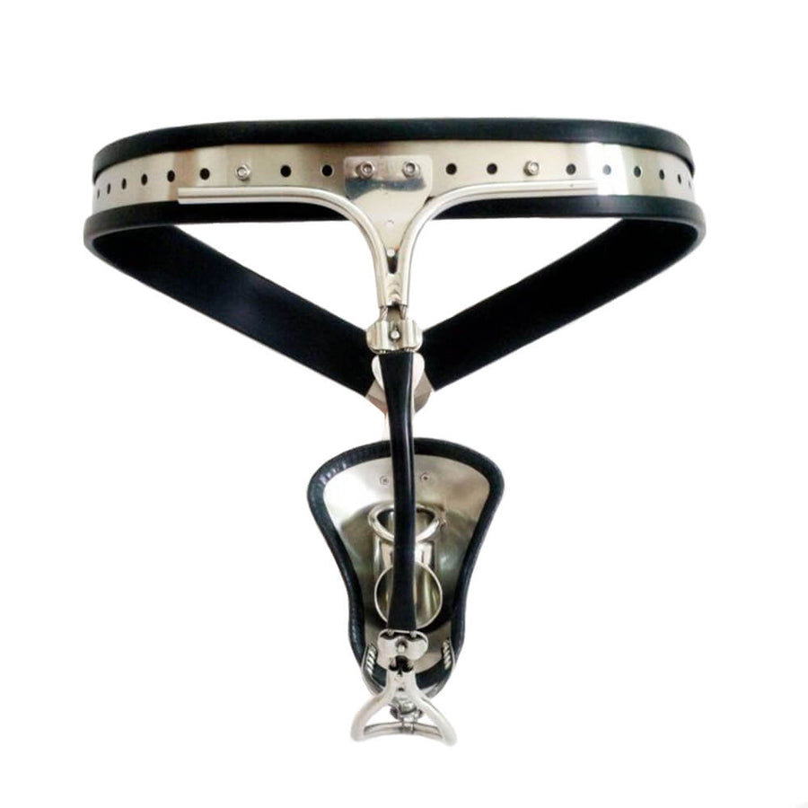 Male Stainless Steel Chastity Belt Adjustable, gallery view 2