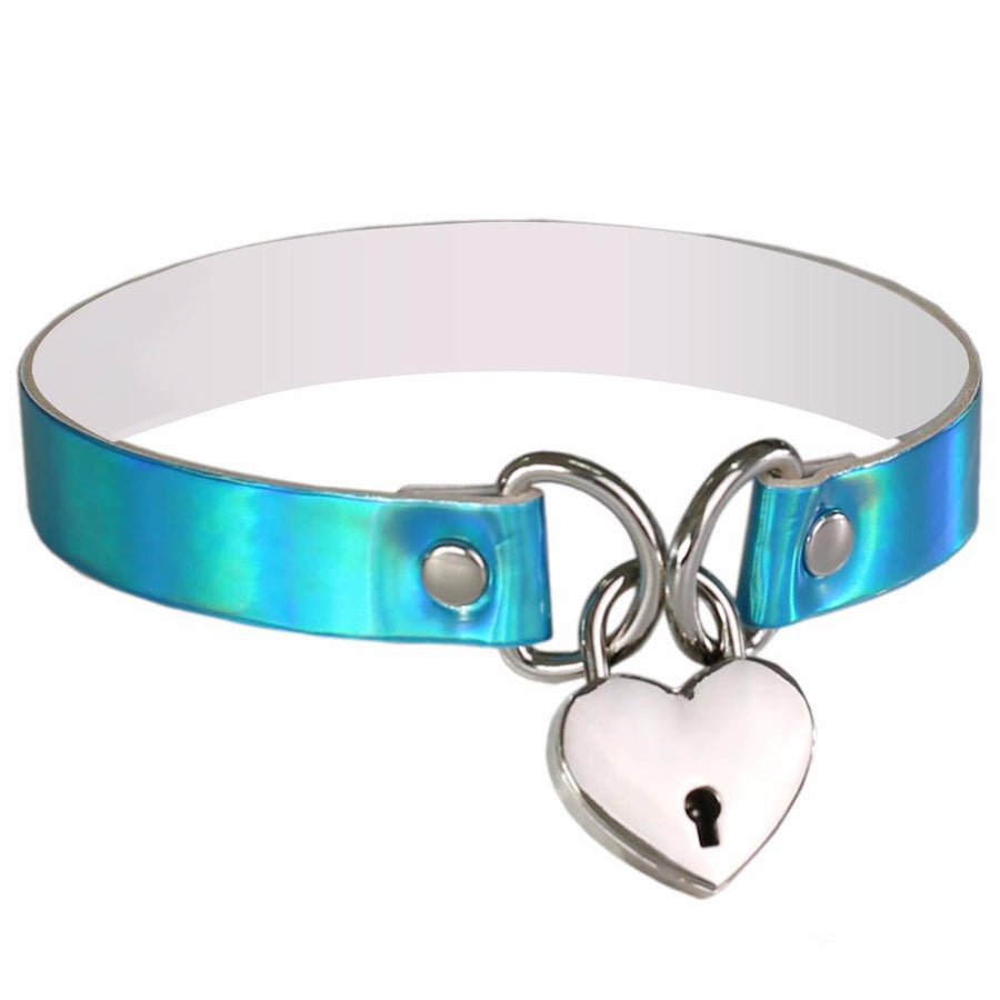 Heart & Key Sissy Locker Choker BDSM, gallery view 3